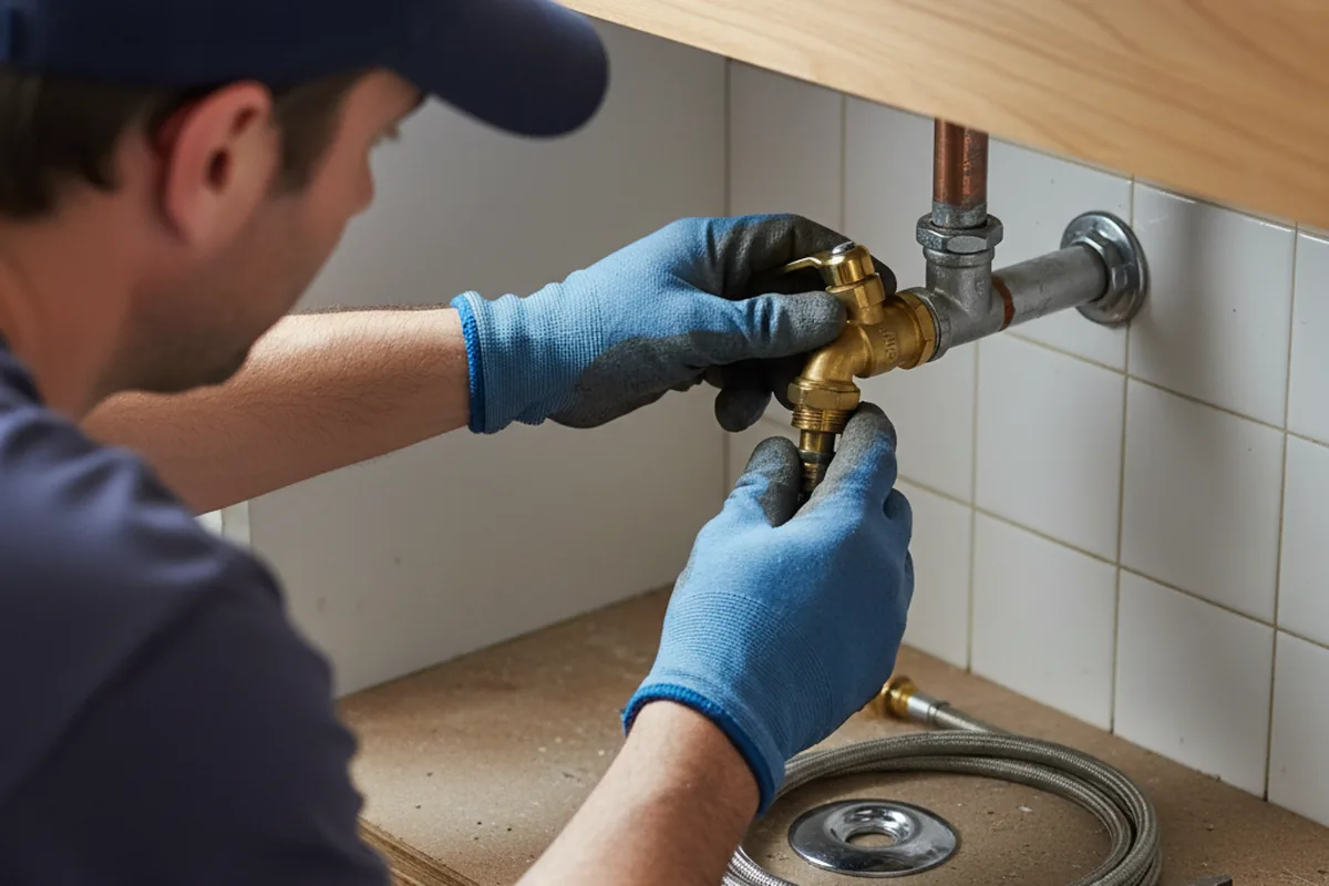 Shutoff valve and fitting work during Emergency Plumbing in Hillsdale